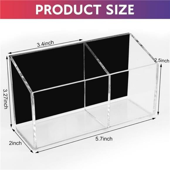 Clear Magnetic Dry Erase Marker Holder Acrylic Whiteboard Pen Organizer Office - Picture 2 of 8